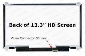 13.3" WXGA LCD screen - bottom-left 30-pin eDP connector - LED back light - glossy surface screen