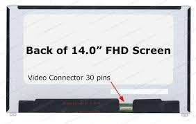 14.0" FHD LCD Screen - IPS Panel - Matte Surface - 30-Pin eDP Bottom-Right Connector