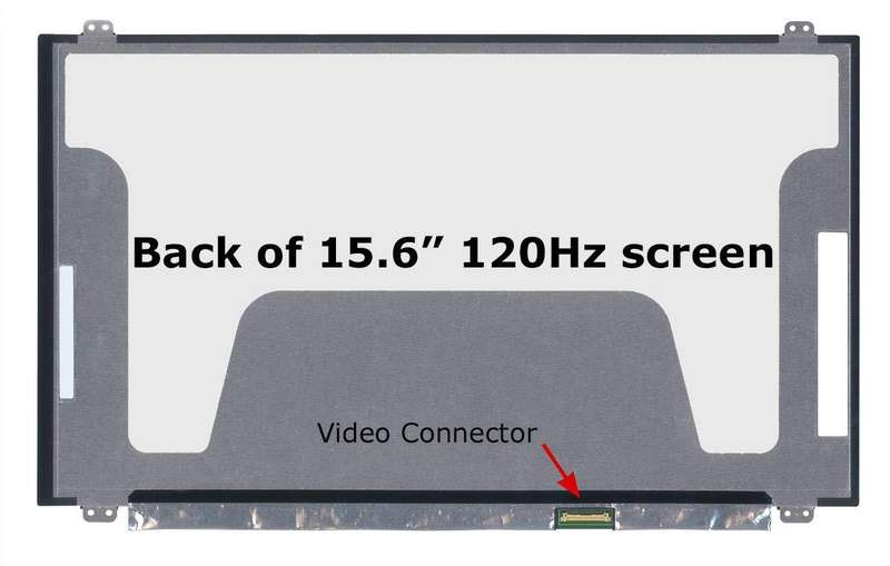 15.6" FHD LCD Screen - 30-Pin eDP Bottom-Right Connector-120Hz Refresh Rate