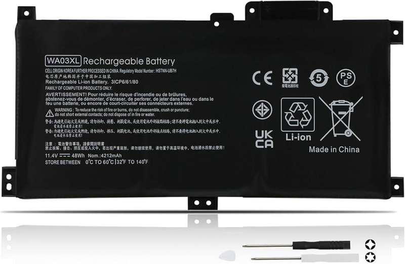 Vibrant battery for HP Pavilion X360 14-BA004NI (P/N: BK03XL HSTNN-UB7G 916366-541 916811-855)