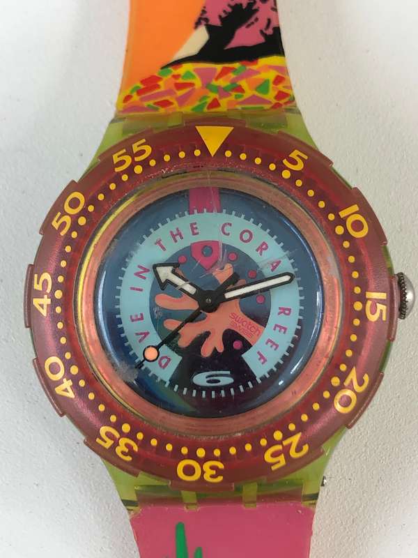 Vintage 'Dive in the Coral Reef' Swatch watch