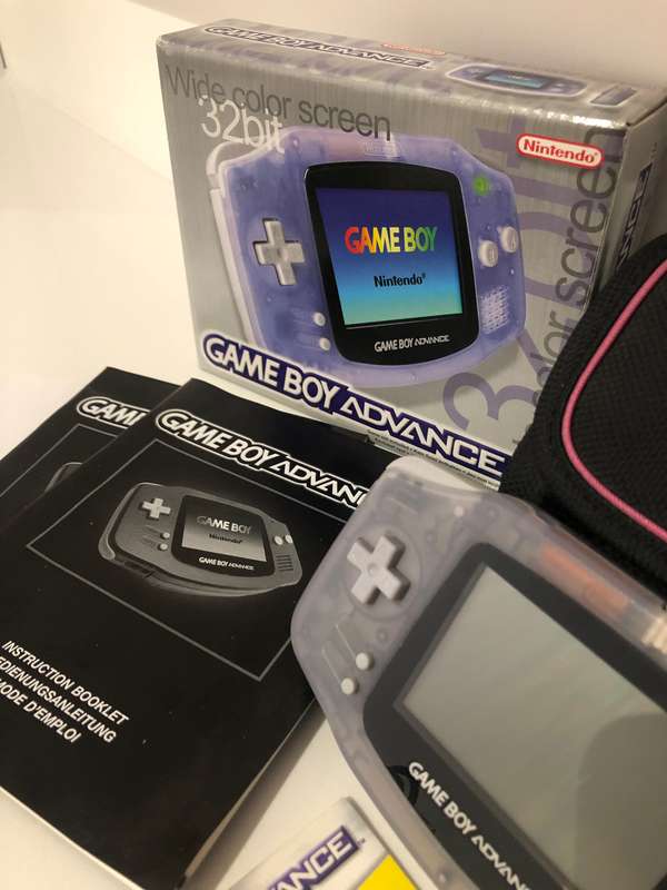Nintendo Game Boy Advance Console, original in its box with additional accessories, games etc