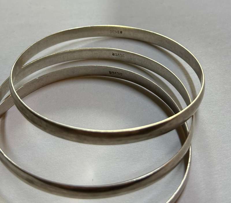 Sterling silver bangles
