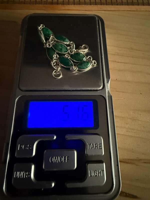 Sterling silver Emerald bracelet