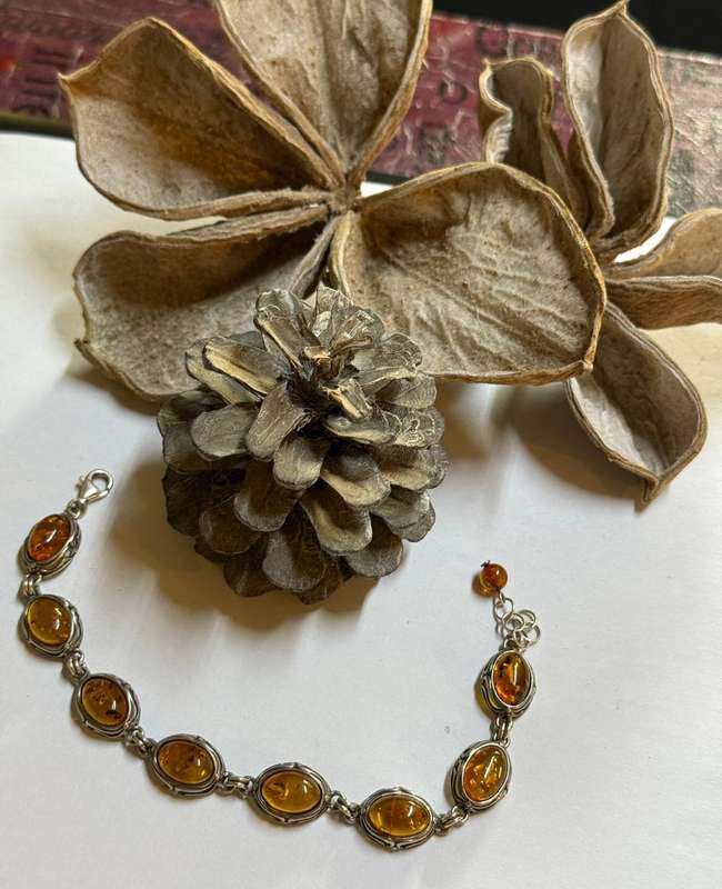 Sterling silver Amber Bracelet