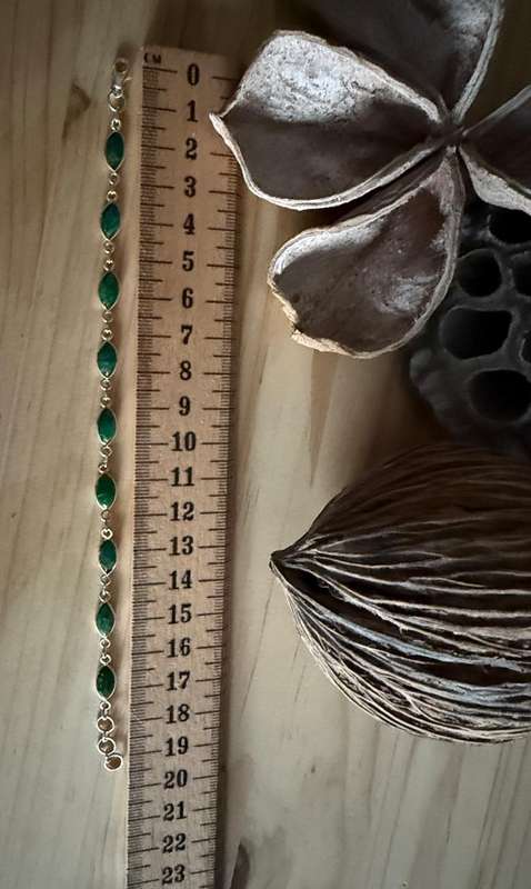 Sterling silver Emerald bracelet