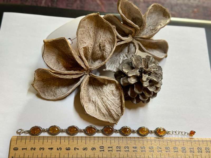Sterling silver Amber Bracelet