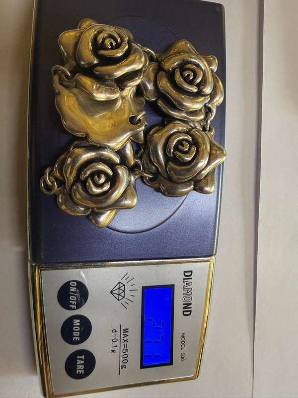 Sterling silver rose bracelet
