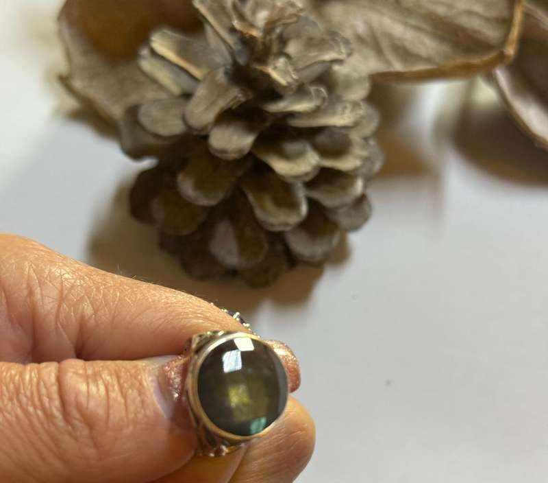 Sterling silver labradorite ring