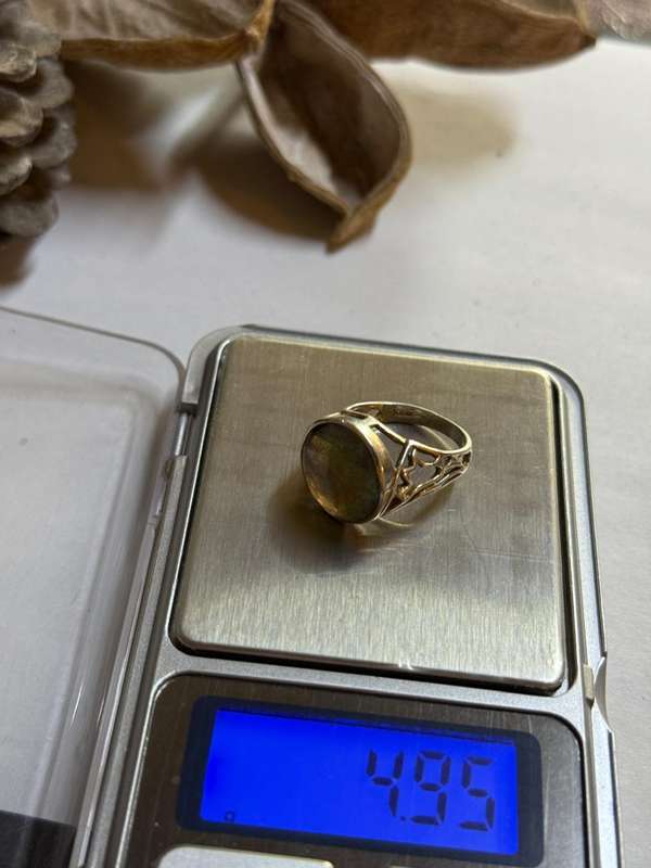 Sterling silver labradorite ring