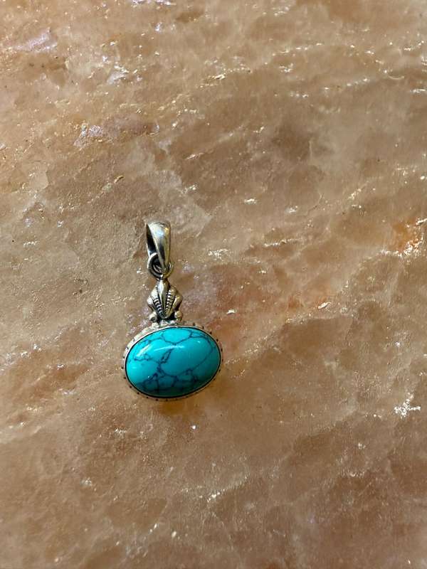 Sterling silver turquoise pendant