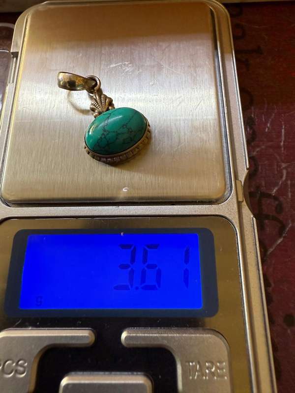 Sterling silver turquoise pendant