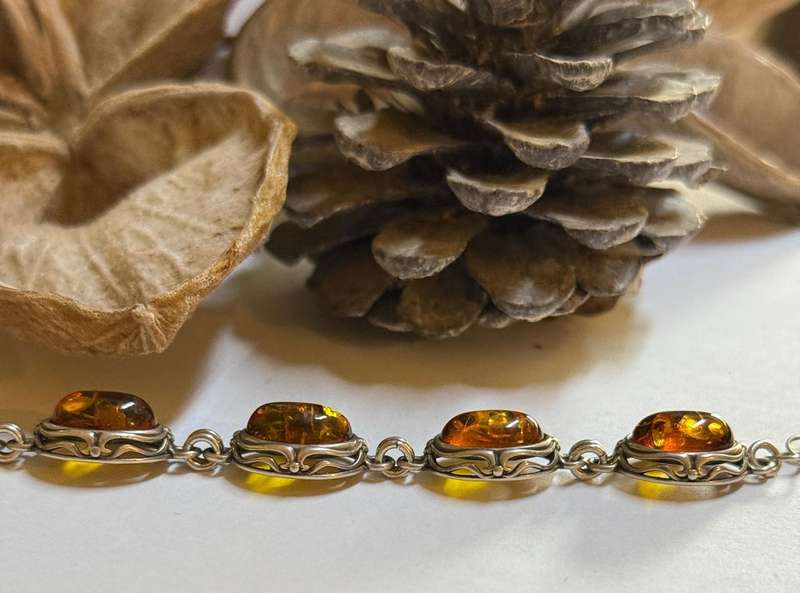 Sterling silver Amber Bracelet