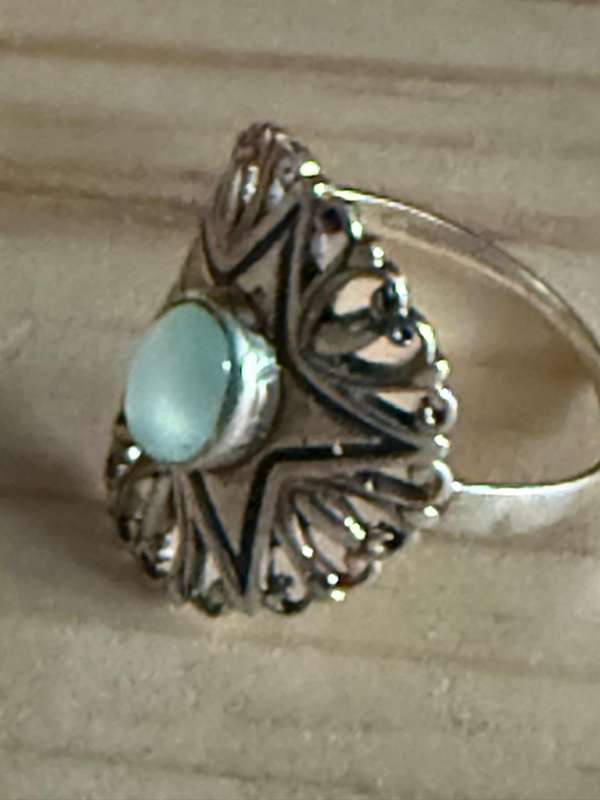 Sterling silver Chalcedony ring