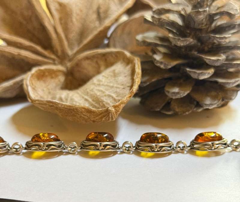 Sterling silver Amber Bracelet