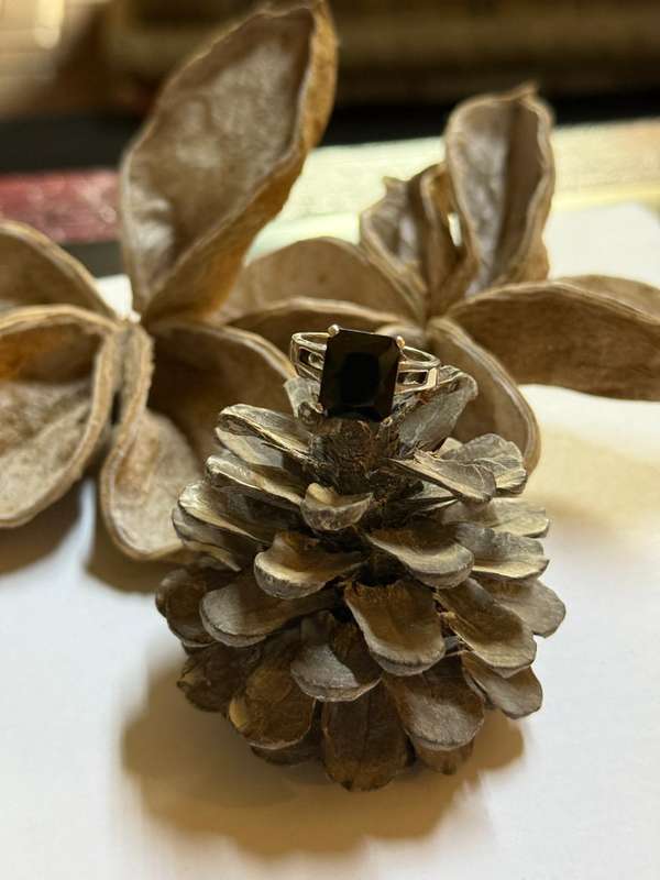 Sterling silver onyx ring