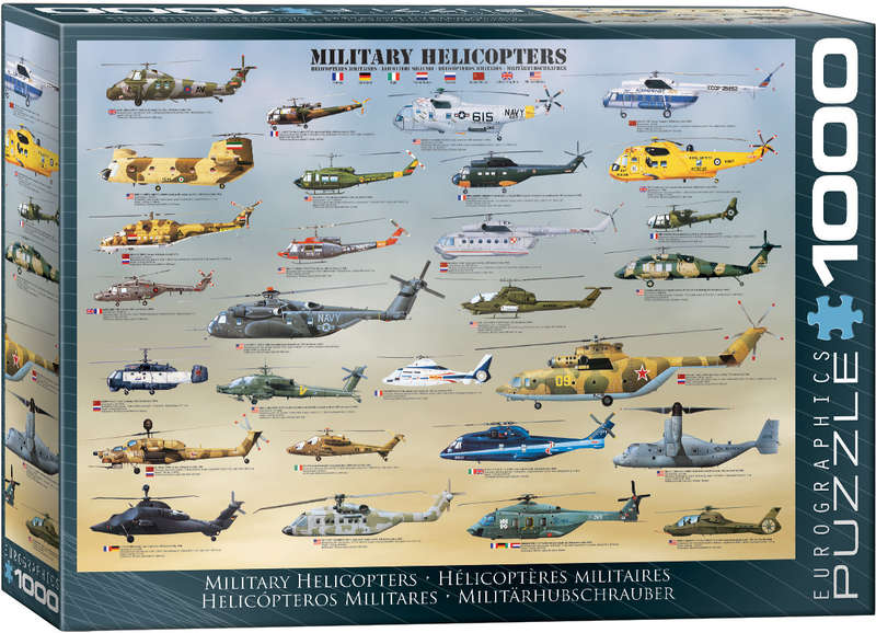 Military Helicopters (1000-Piece Puzzle)