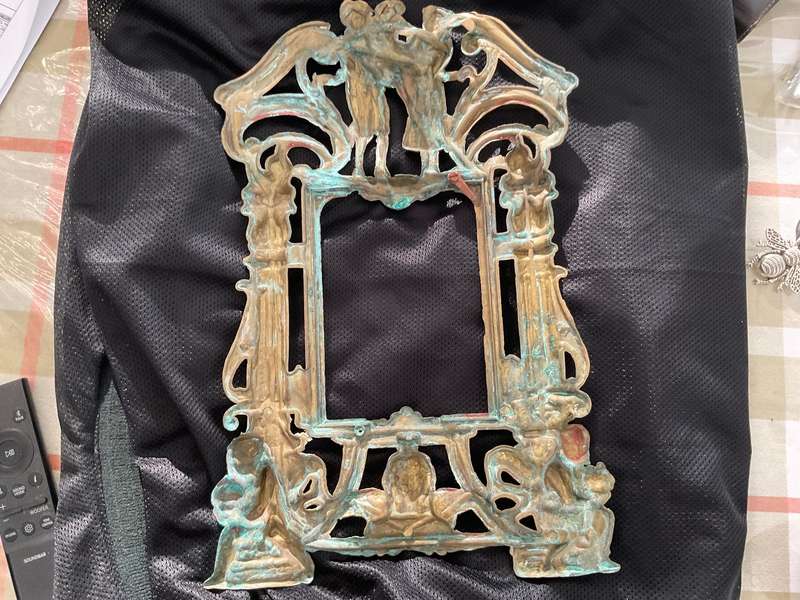 A beautiful solid brass picture frame