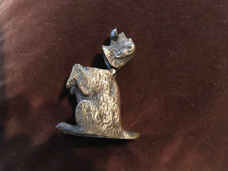 VICTORIAN SOLID BRASS FIGURAL MATCH HOLDER