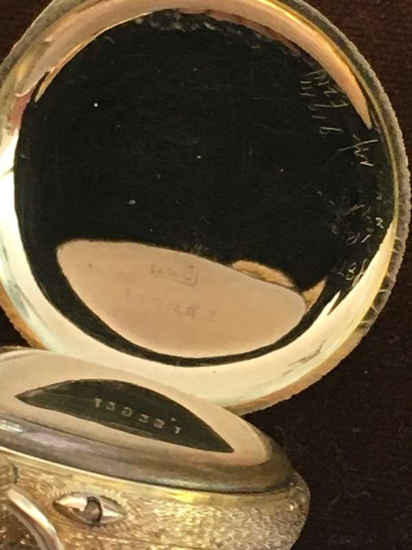 Beautiful Art Nouveau 14 k Gold and Enamel pocket watch