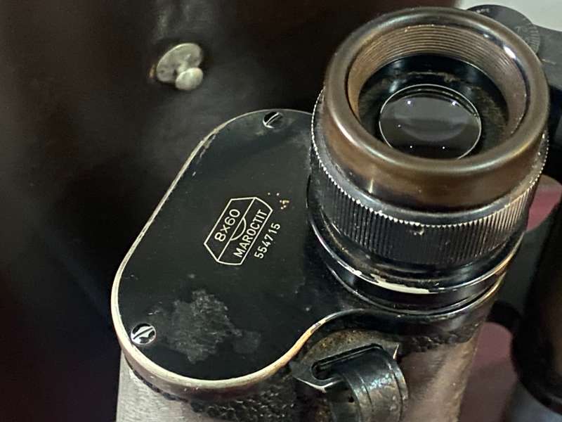 E LEITZ WETZLAR GERMANY 8x60 NAVEL BINOCULARS