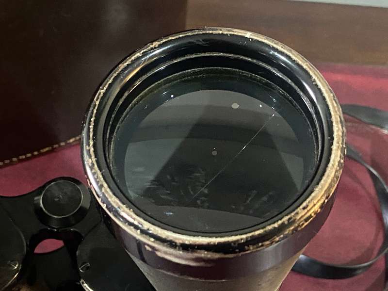 E LEITZ WETZLAR GERMANY 8x60 NAVEL BINOCULARS