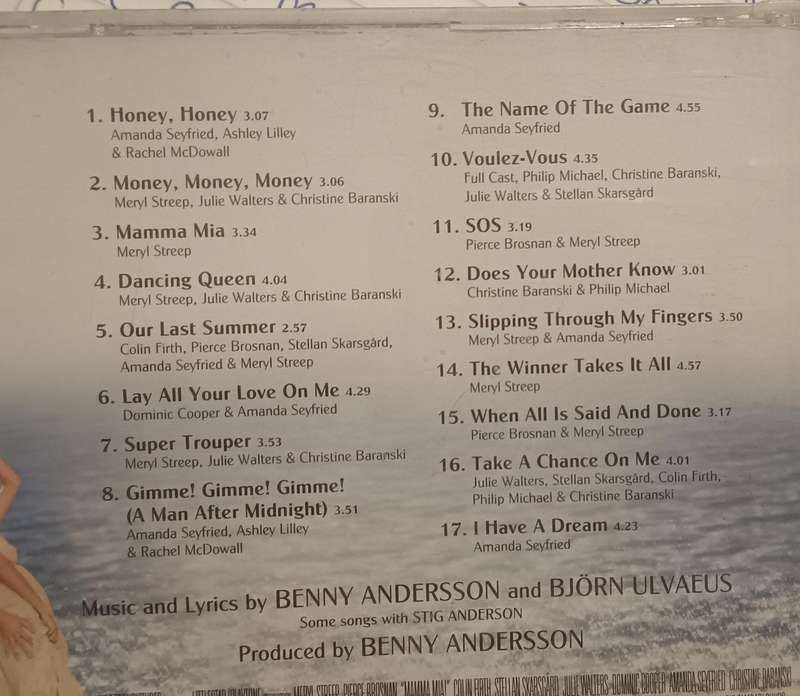 Mamma Mia - The Movie Soundtrack Featuring songs of Abba