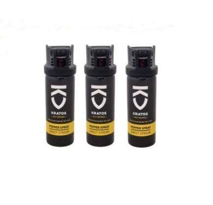 Kratos Pepper Spray 60ml 3 pack - Black, Yellow