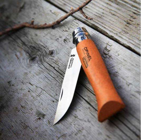 Opinel Carbone Knives 10-piece - Wooden Box Glass Lid