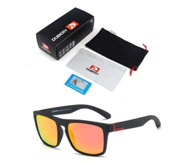 Dubery Polarized Sunglasses Peters - Red, Black