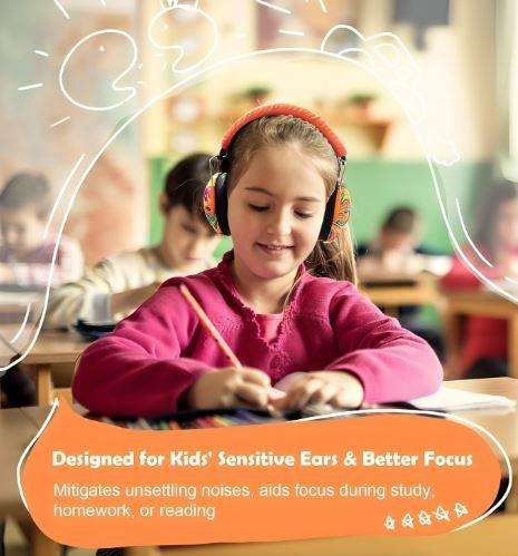 Kuvut Kids Noise-Cancelling Earmuffs - OrangeCandy