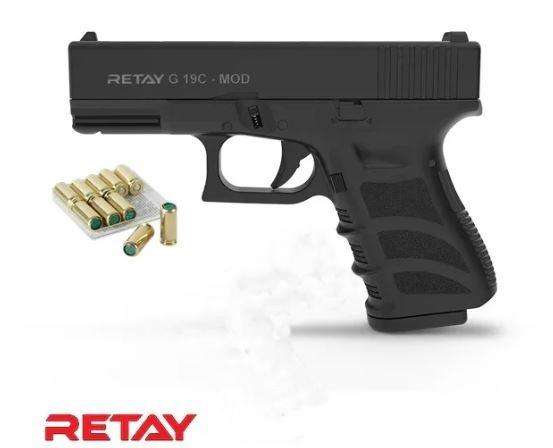 Retay G19C 9mm P.A.K. Blank Gun with Ammo Combo