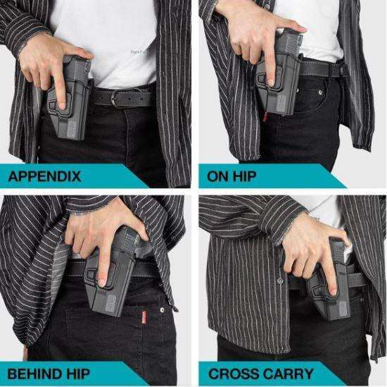 Kuvut Glock 19 OWB Holster - Adjustable Paddle