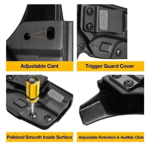 Kuvut Glock 43/43X IWB Holster - Adjustable Cant and Retention