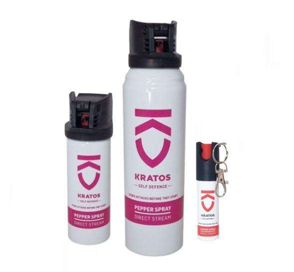 Kratos Pepper Spray Bundle - White, Pink