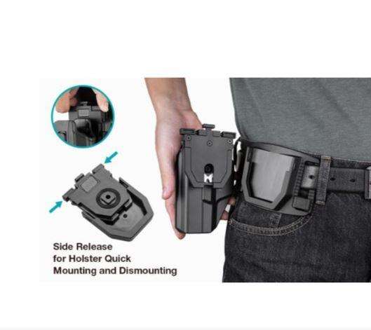 KuVut - Universal OWB Polymer Holster with Quick Release Belt Attachment