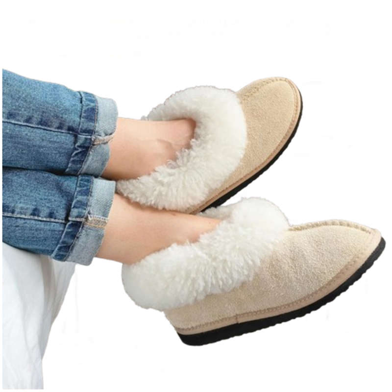 KuVut Sheepskin Slippers - Sand - UK 5 unisex