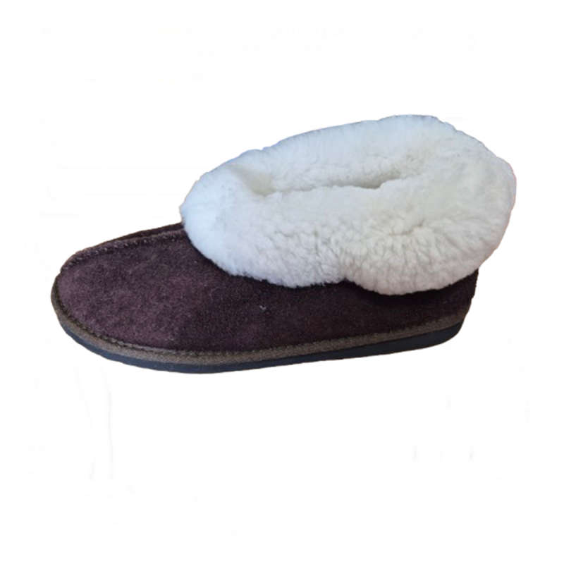 KuVut Sheepskin Slippers - Chocolate Brown - UK 6 unisex