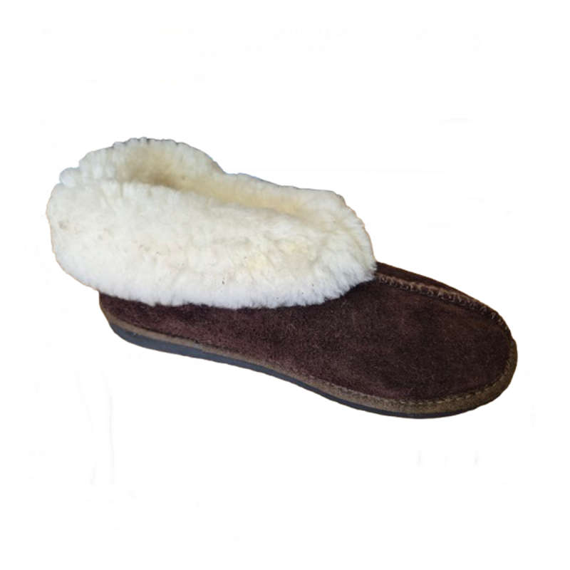 KuVut Sheepskin Slippers - Chocolate Brown - UK 6 unisex