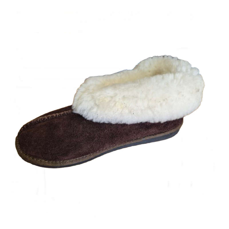 KuVut Sheepskin Slippers - Chocolate Brown - UK 6 unisex