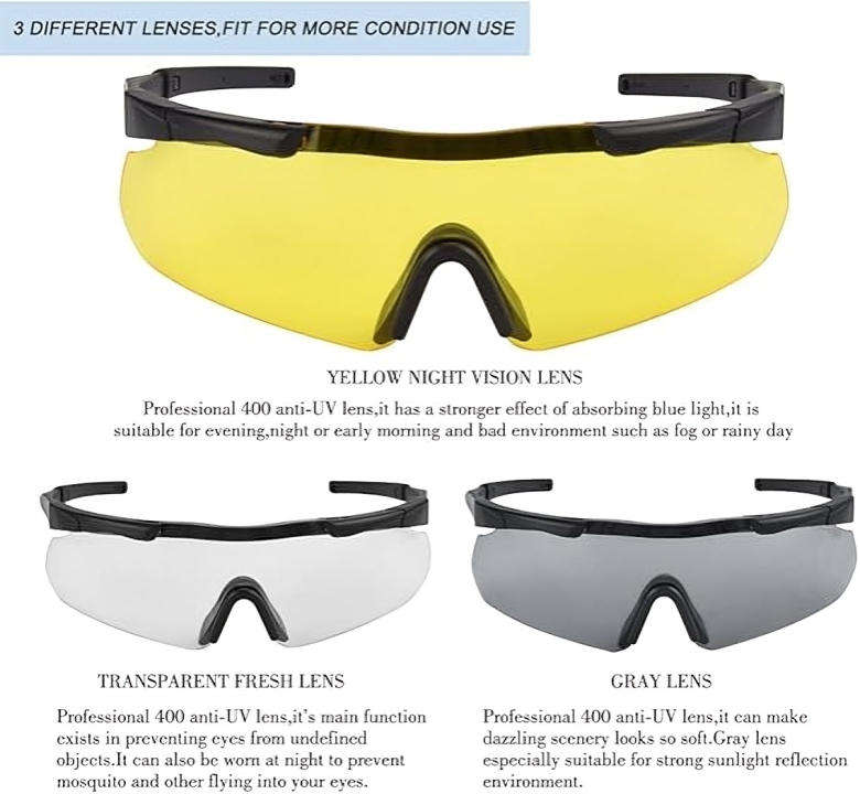 KuVut Tactical Ballistic Shooting Glasses