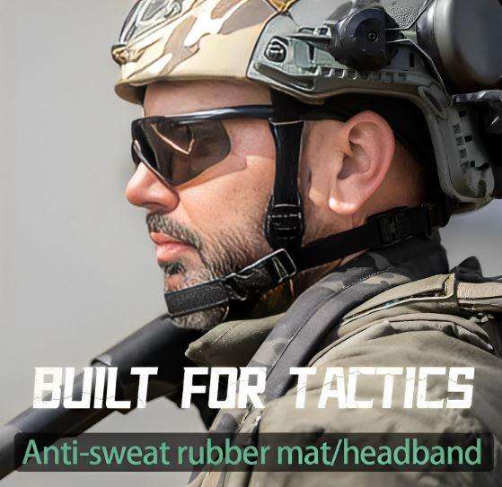 KuVut Tactical Ballistic Shooting Glasses - Khaki