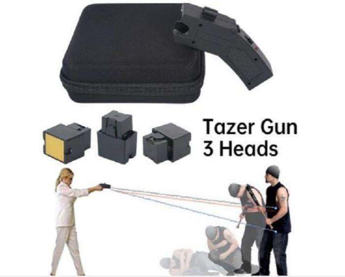 Self-Defense Combo: 5m Taser Stun Gun and 60ml Pepper Spray