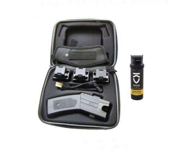 Self-Defense Combo: 5m Taser Stun Gun and 60ml Pepper Spray