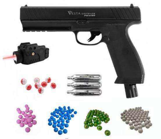 Vesta Defense PDW50 CO2 Pistol and C1 Tactical Laser Flashlight Combo