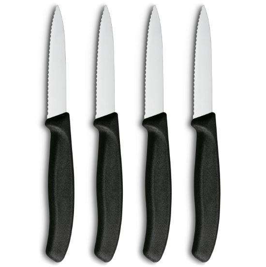 Victorinox Serrated Paring Knives 4-piece Black