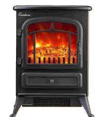 CONDERE Electric Heater ZR-8002, Freestanding Electric Fireplace Heater Radiant Heater  (Black)