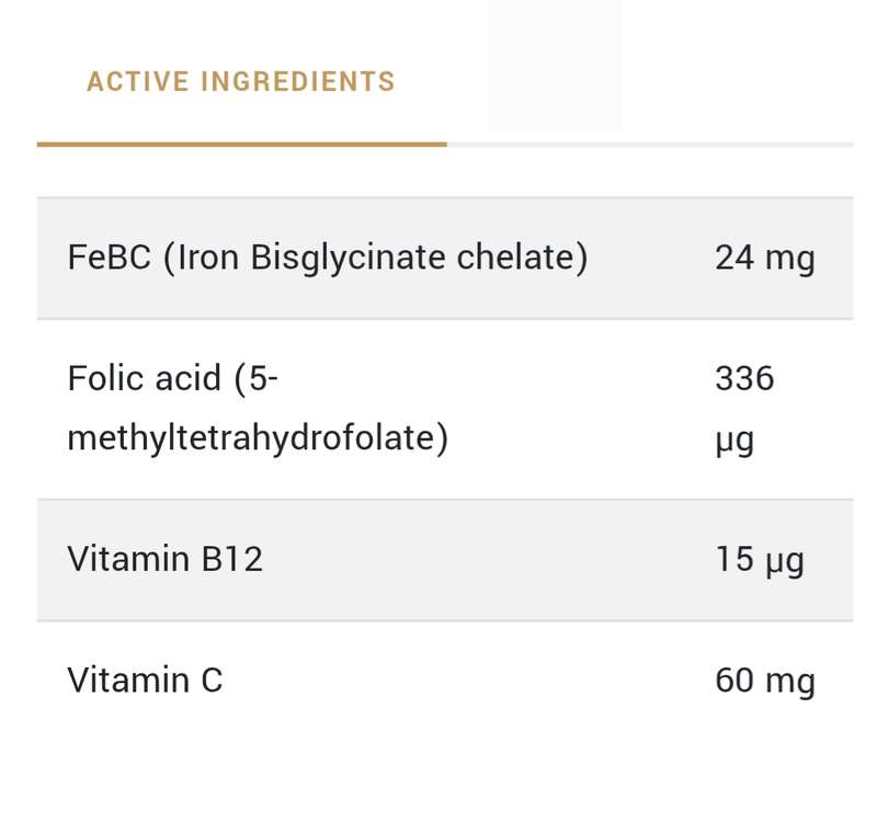 FERROUS FORTE - 30 Tablets