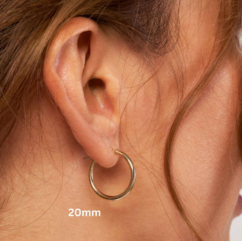 Set of 3 Pairs Stainless Steel Gold-Plated Hoop Earrings Hypoallergenic & Tarnish-Free