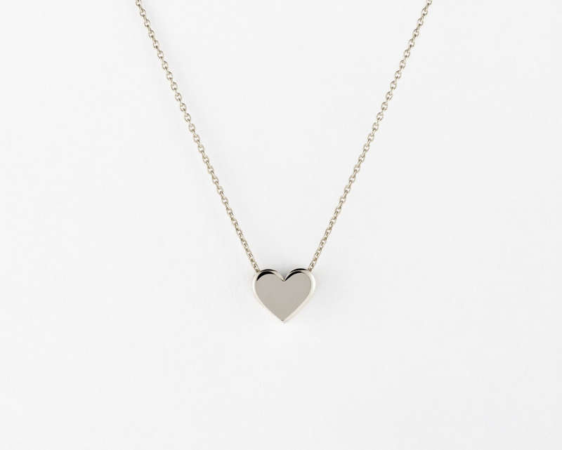 Silver Heart Stainless Steel Non Tarnish Necklace in Jewellery Box